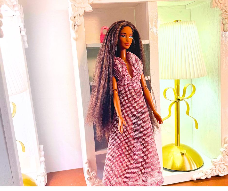 Elegant Evening Fashion Doll Dress Free PDF Sewing Pattern & Tutorial