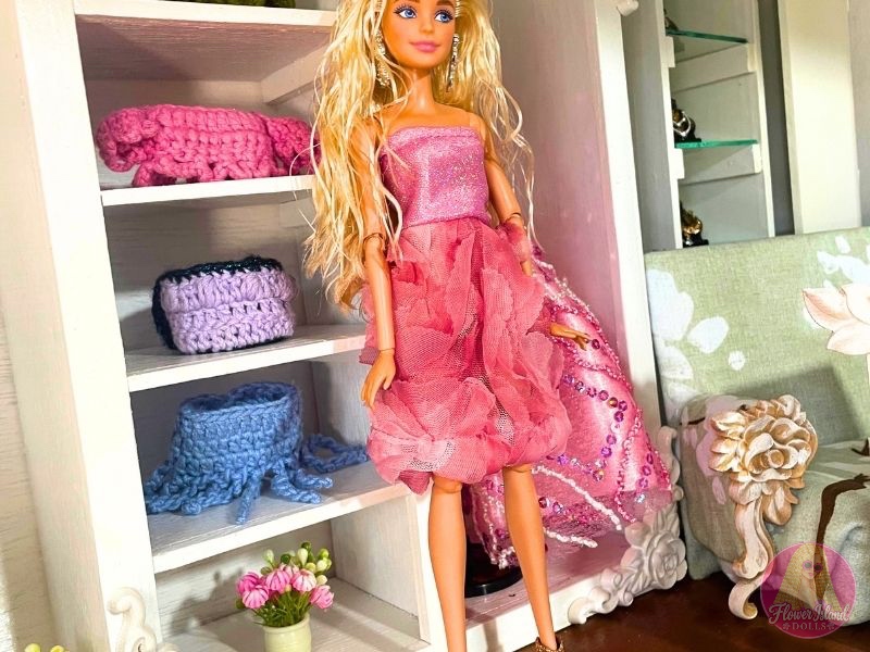 Sparkle & 3D Flower Fashion Doll Dress – Free PDF Sewing Pattern & Tutorial