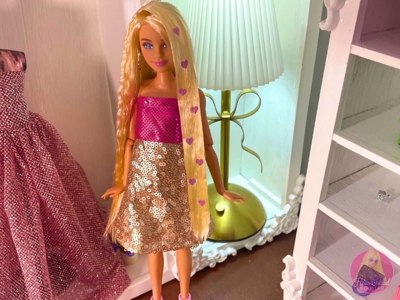 Strapless Sequin Cocktail Fashion Doll Dress – Free PDF Sewing Pattern & Tutorial