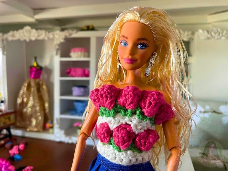 Crochet Tulip Stitch Fashion Doll Blouse – Free Pattern & Tutorial